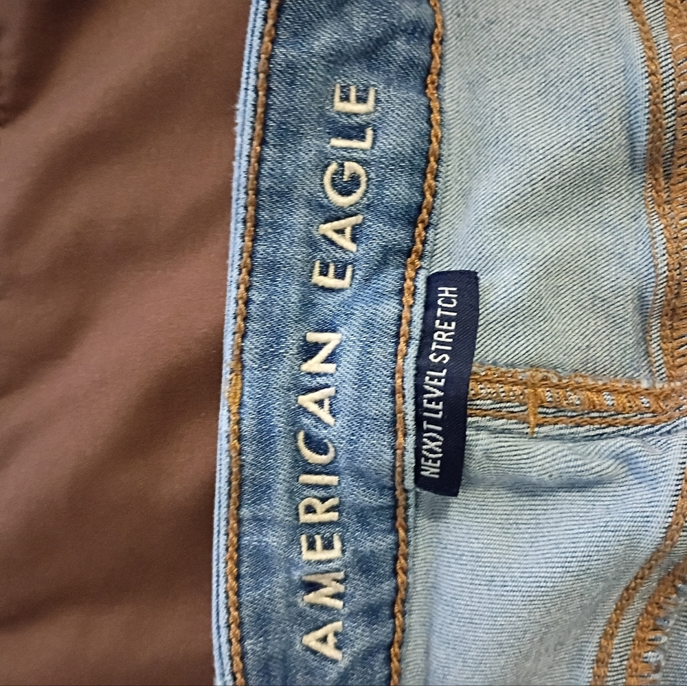American Eagle Outfitters Skinny Jegging Ripped Jeans Size 14 Short - Picture 4 of 7